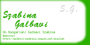 szabina galbavi business card